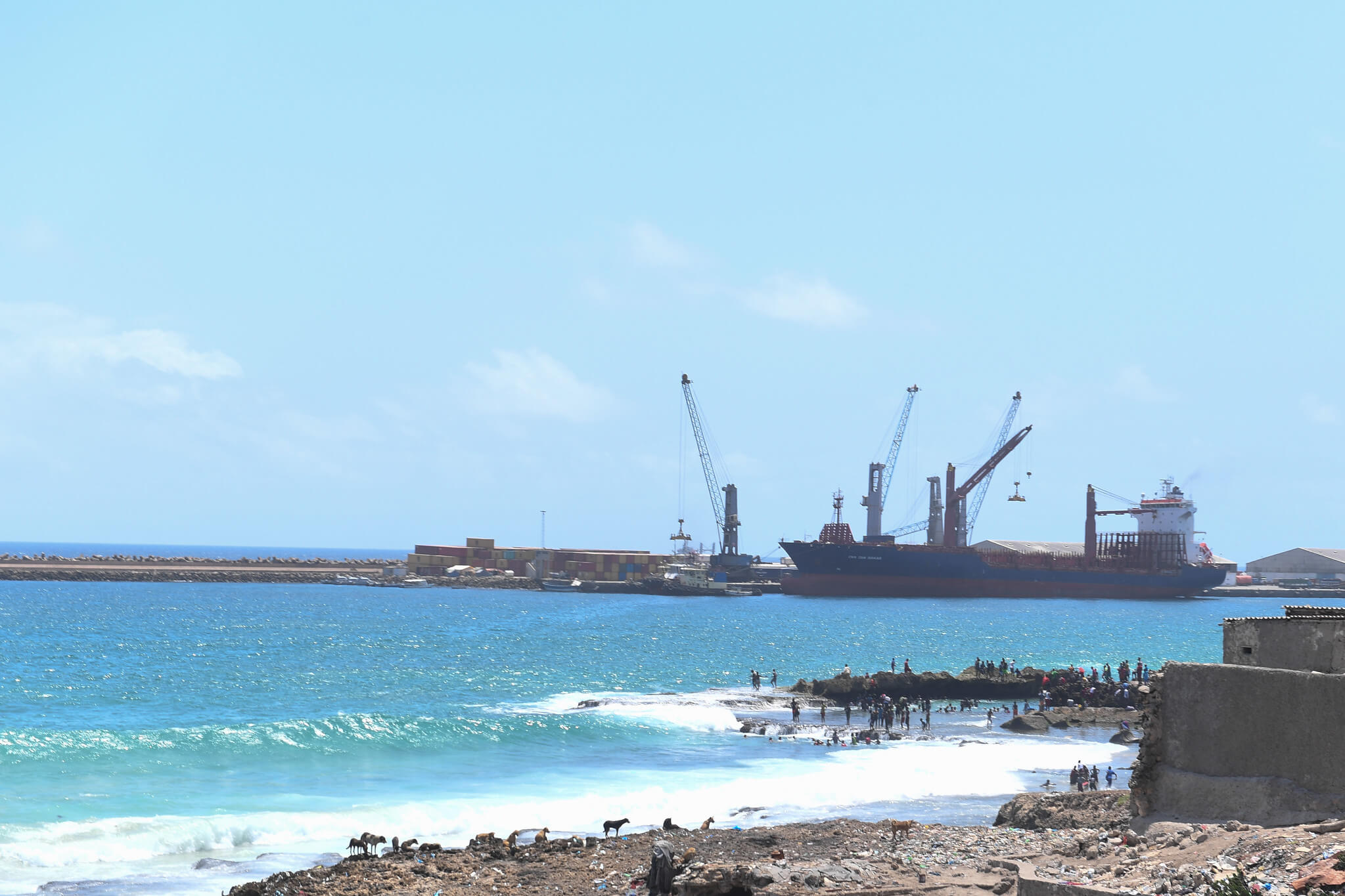 A view of the sea port in Xamar Weyne, Mogadishu, Somalia in Oxctober 2021. © AMISOM Photo - Fardosa Hussein