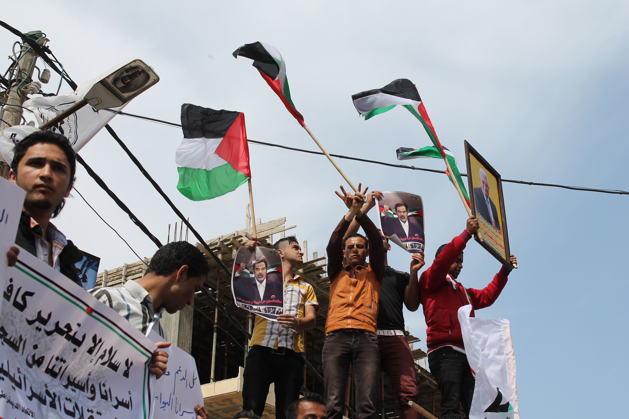 Palestinian Arab Front holds Gaza rally after weekly sit-in for Palestinian prisoners © Joe Catron