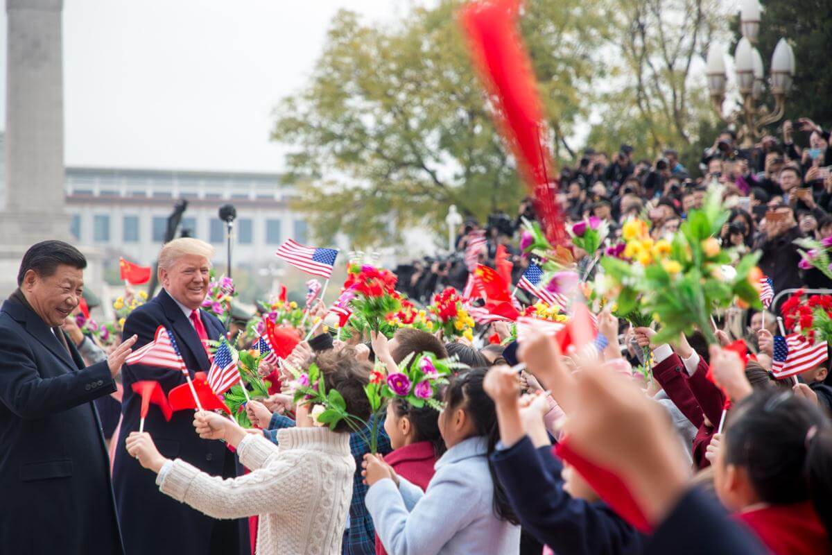 President Donald J. Trump and First Lady Melania Trump arrive in China November 8, 2017 (Official White House Photo by Shealah Craighead)