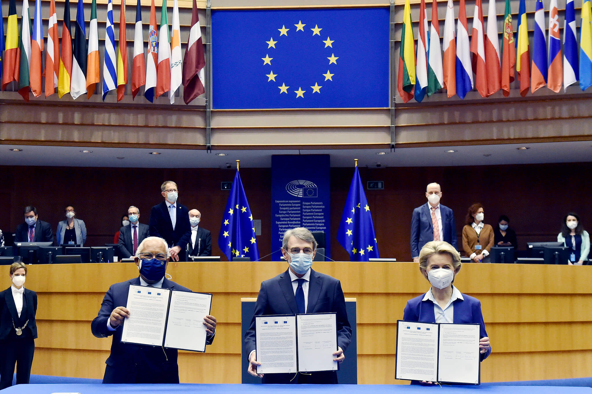 The presidents of the European Parliament, Commission and Council of the EU signed a joint declaration on the Conference on the Future of Europe.