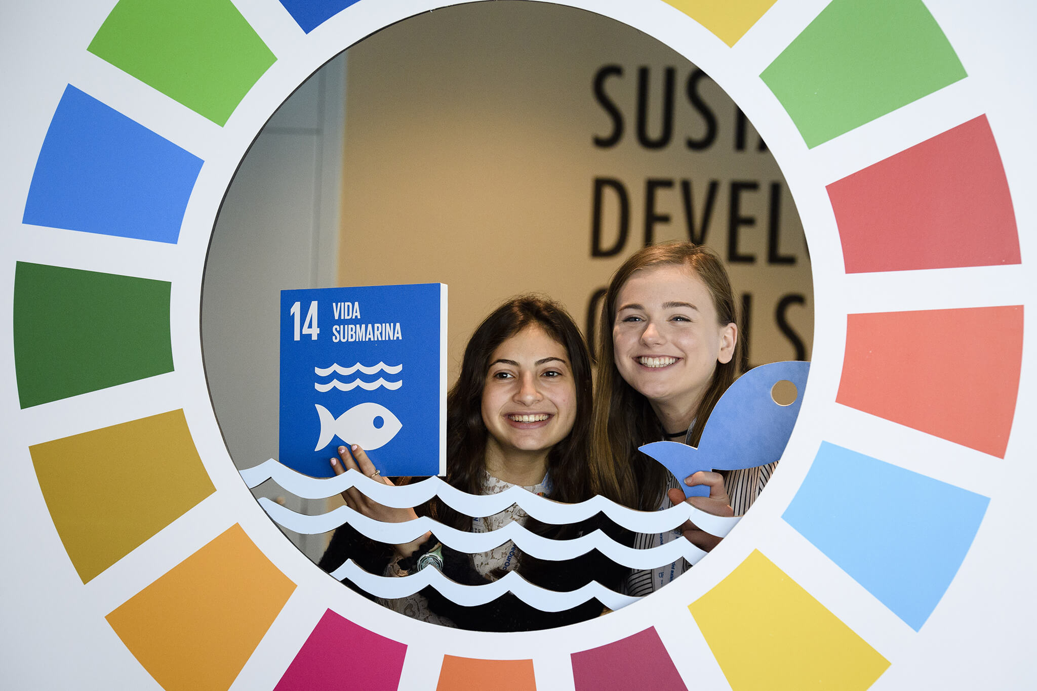 VanNorren-Aandacht voor de Sustainable Development Goals tijdens de UN Ocean Conference in 2017. UN Photo