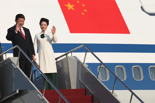 Xi Jinping en zijn echtgenote Peng Liyuan