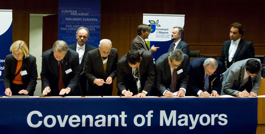 Ondertekening van het Covenant of Mayors