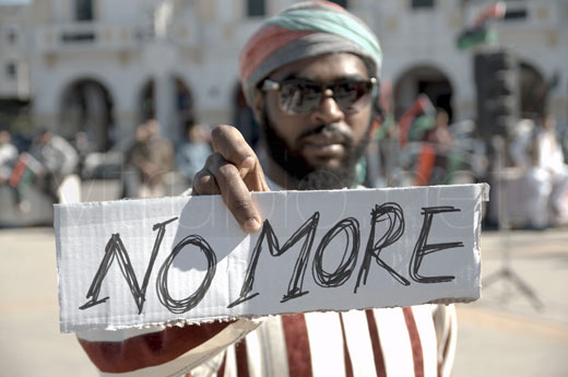 Demonstrant in Tripoli