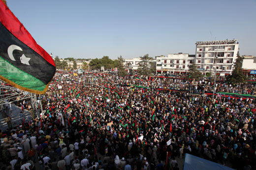 Demonstraties in Bayda op 22 juli 2011
