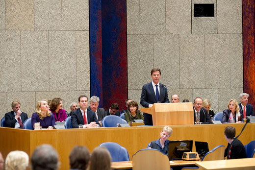 Premier Rutte kwam in een lastig parket toen een meerderheid van de kiezers tegen het Oekraïne-verdrag stemde.