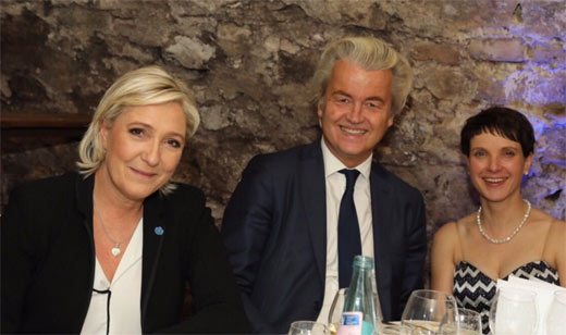Meeting between Marine Le Pen, Geert Wilders and Frauke Petry. Will 2017 be the year of the anti-climax of populism?