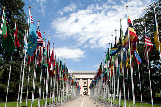 Het kantoor van de Verenigde Naties in Genève.