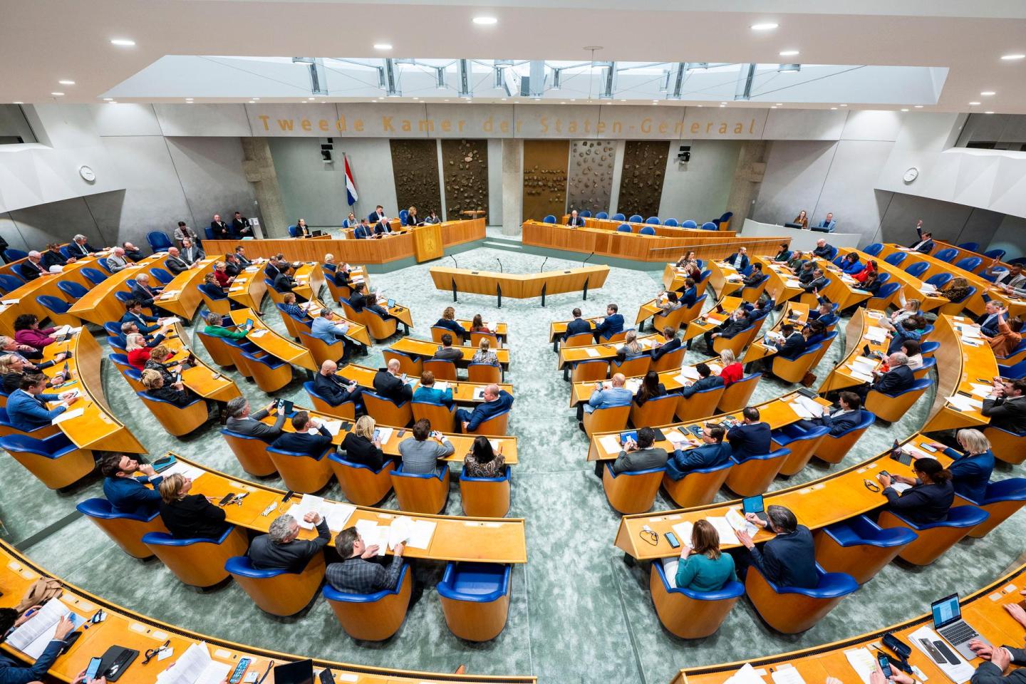 Plenaire zaal van de Nederlandse Tweede Kamer. © Tweede Kamer der Staten-Generaal