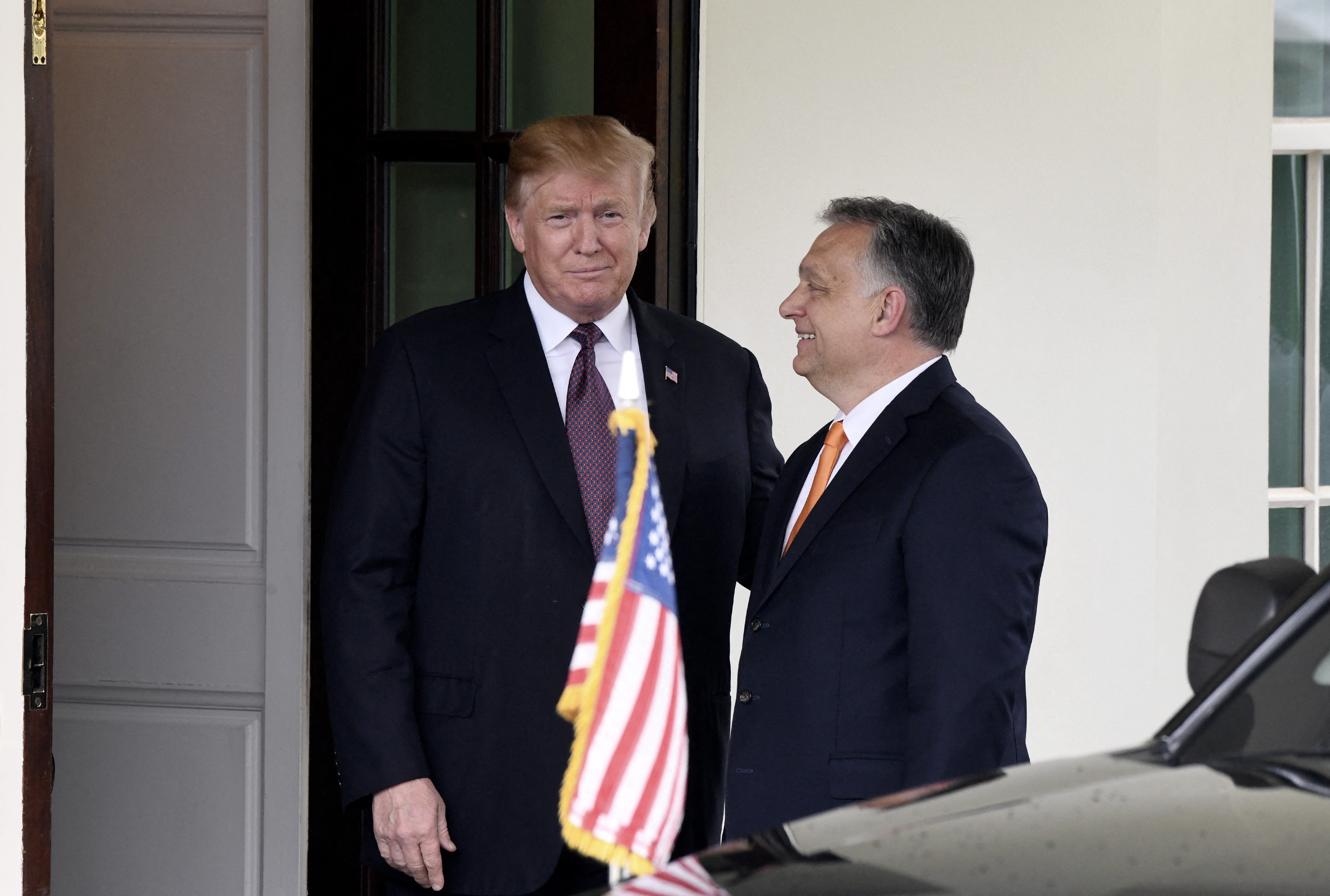 President Donald Trump verwelkomt de Hongaarse premier Viktor Orbán in het Witte Huis in Washington D.C., op 13 mei 2019. Foto door Olivier Douliery/ABACAPRESS.COM