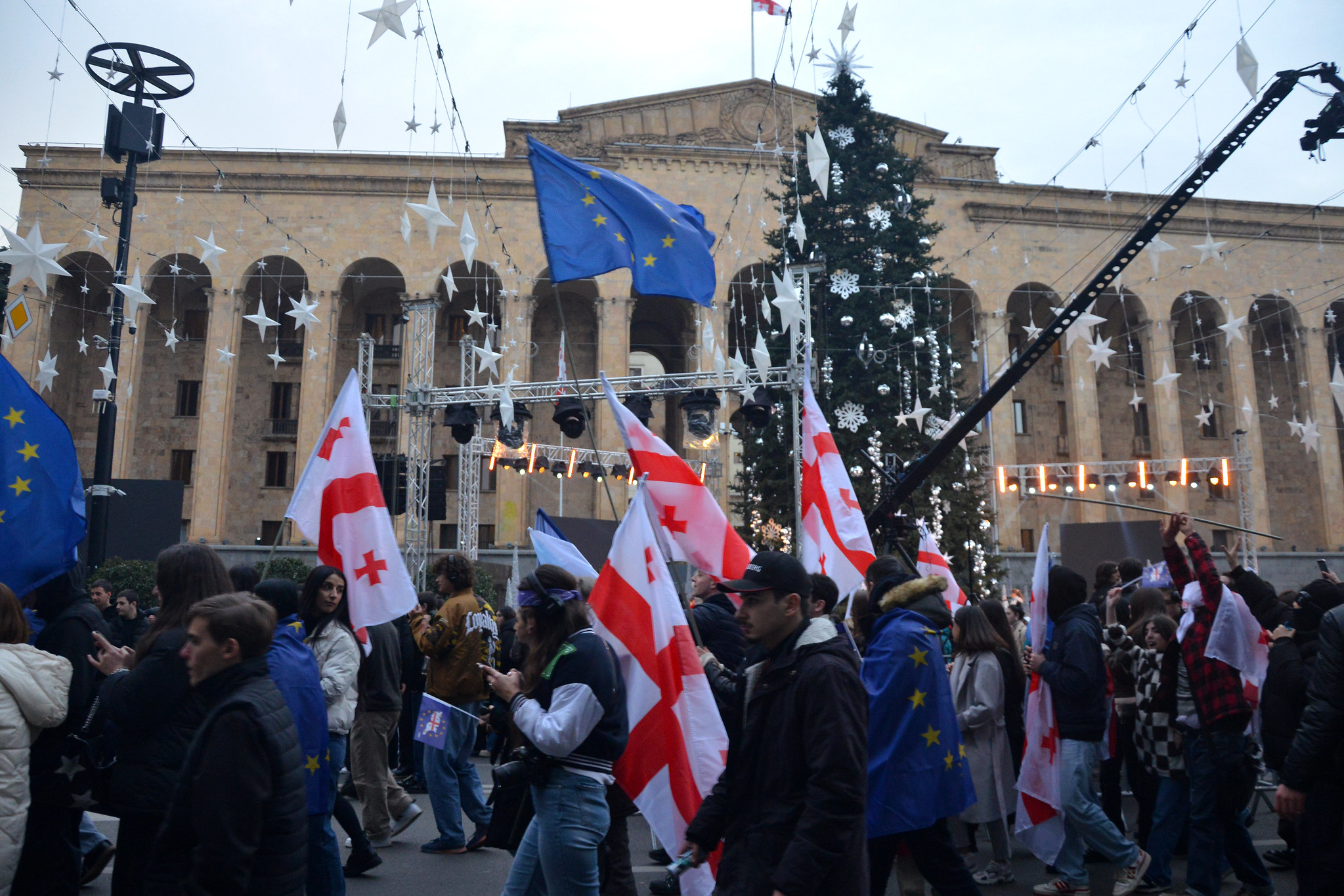Tbilisi celebrating EU candidate status on 15 December 2023. © Jelger Groeneveld via Flickr.