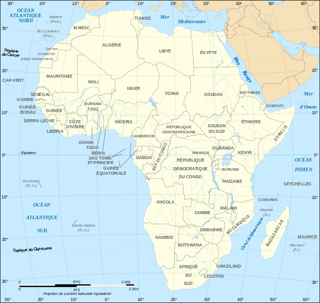 Kaart van afrika-wikicommons