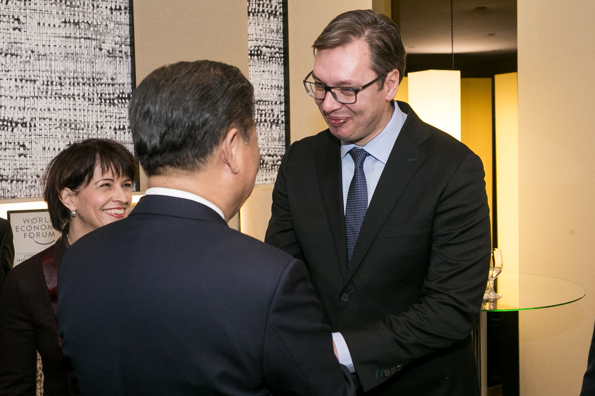 Bandovic-Xi Jinping greets Aleksandar Vucic at the Annual Meeting 2017 of the WEF in Davos, January 17, 2017-World Economic Forum, Benedikt von Loebell-Flickr