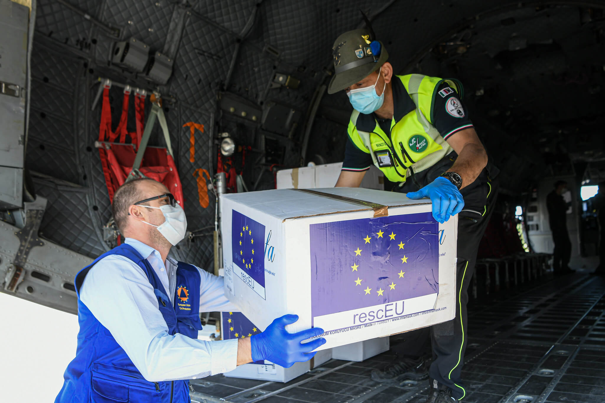 protective masks were delivered to Italy, Spain, Croatia, Lithuania as well as to Montenegro, the Republic of North Macedonia and Serbia from the rescEU stockpile.