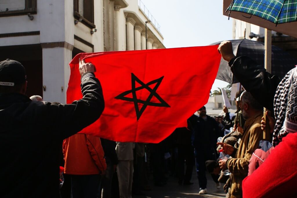Marokkaanse protesten in 2011. © Flickr / Hasna Lahmini