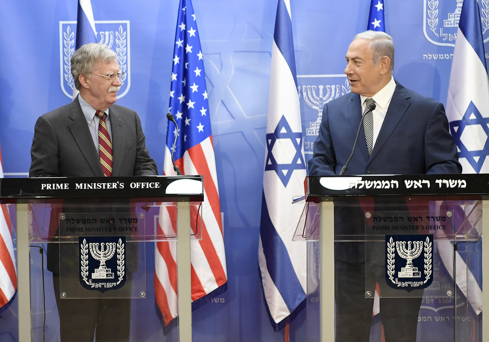 John Bolton en Benjamin Netanyahu