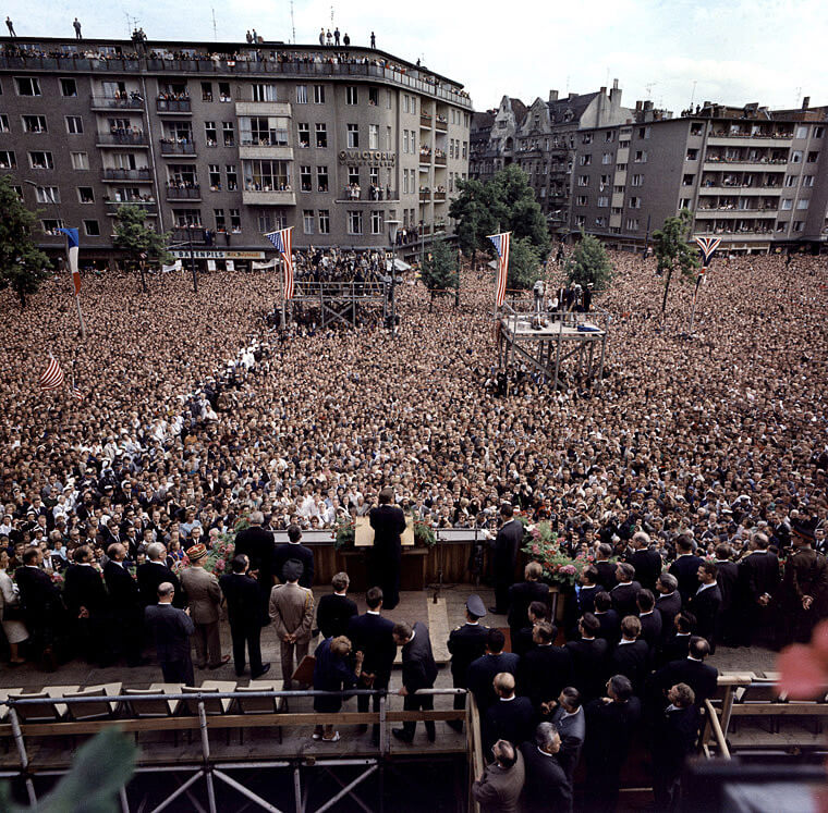 e toespraak die de Amerikaanse president John F. Kennedy op 26 juni 1963 in West-Berlijn hield