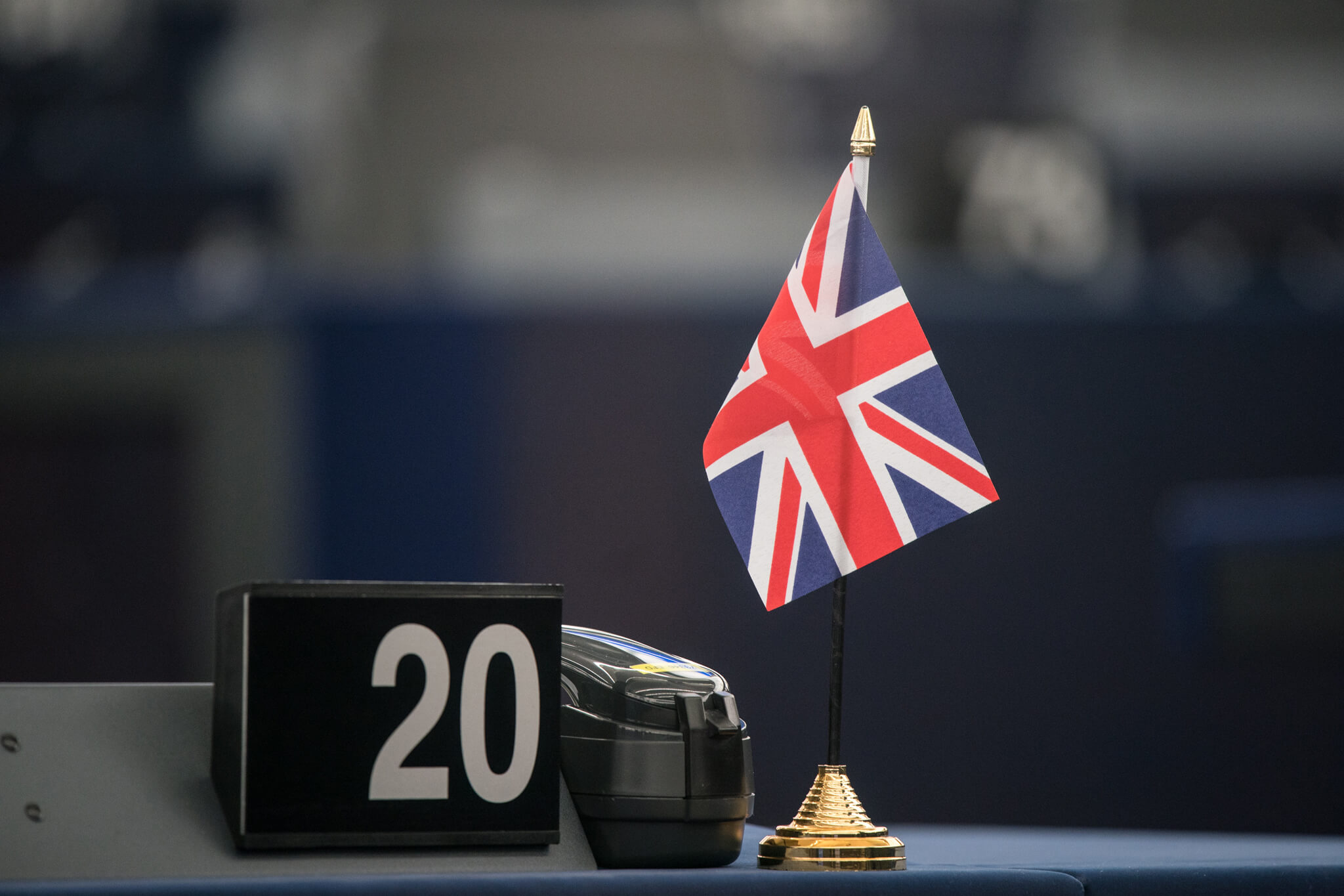 Britse vlag in het Europees Parlement © European Parliament / Flickr
