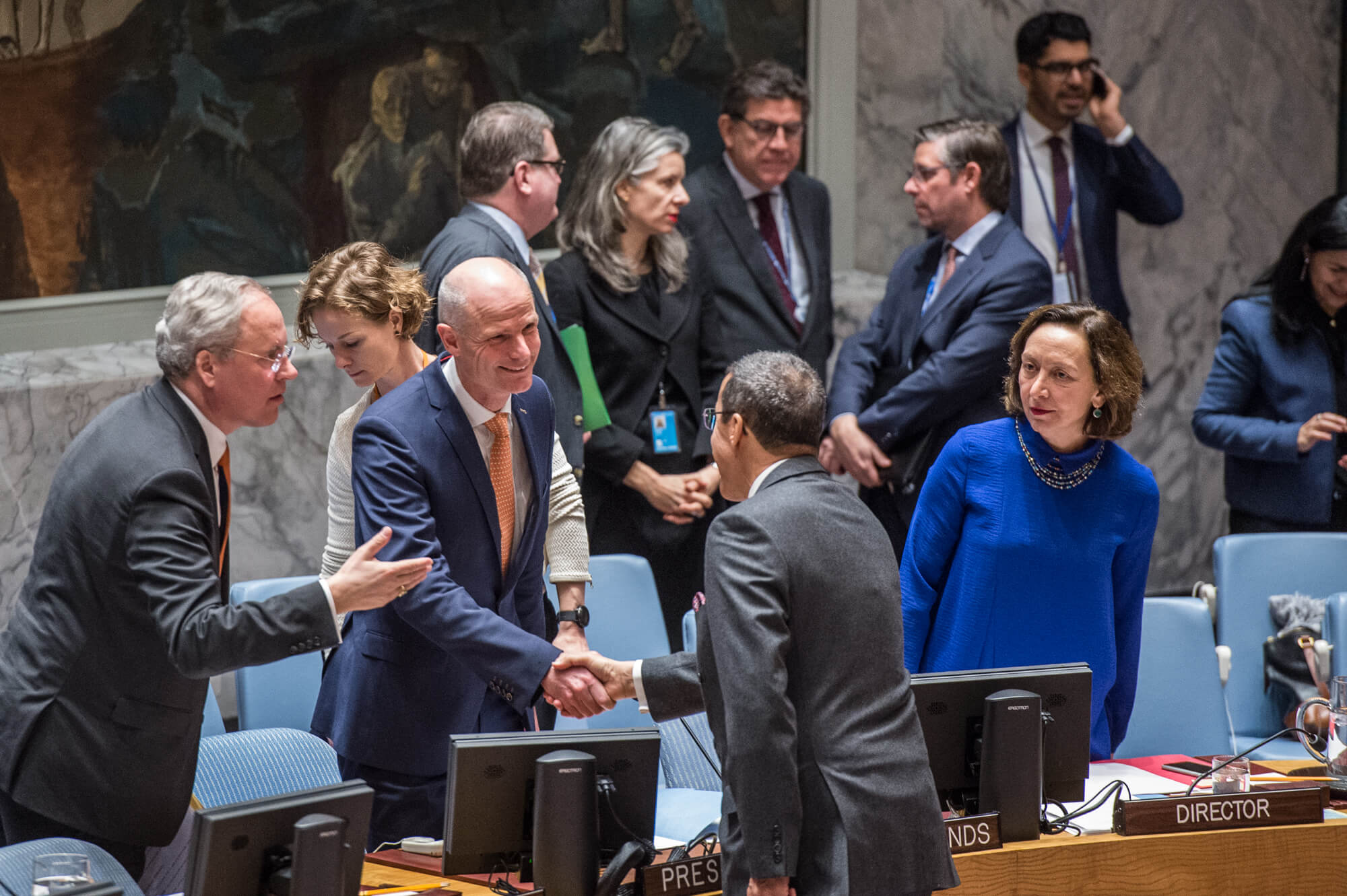 Colijn-Minister Blok zat in maart 2017 de vergadering van de VN-Veiligheidsraad voor. © Ministerie van Buitenlandse Zaken - Flickr
