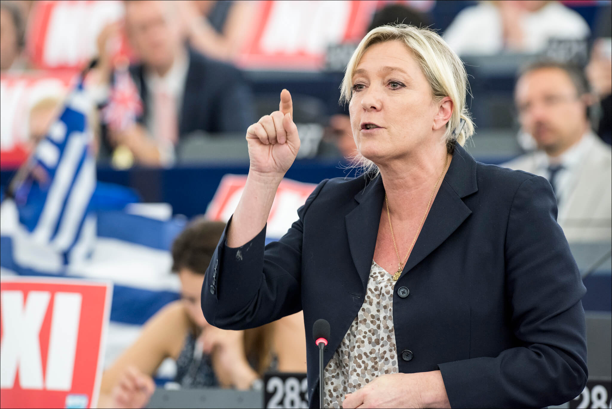 Marine Le Pen in het Europees Parlement