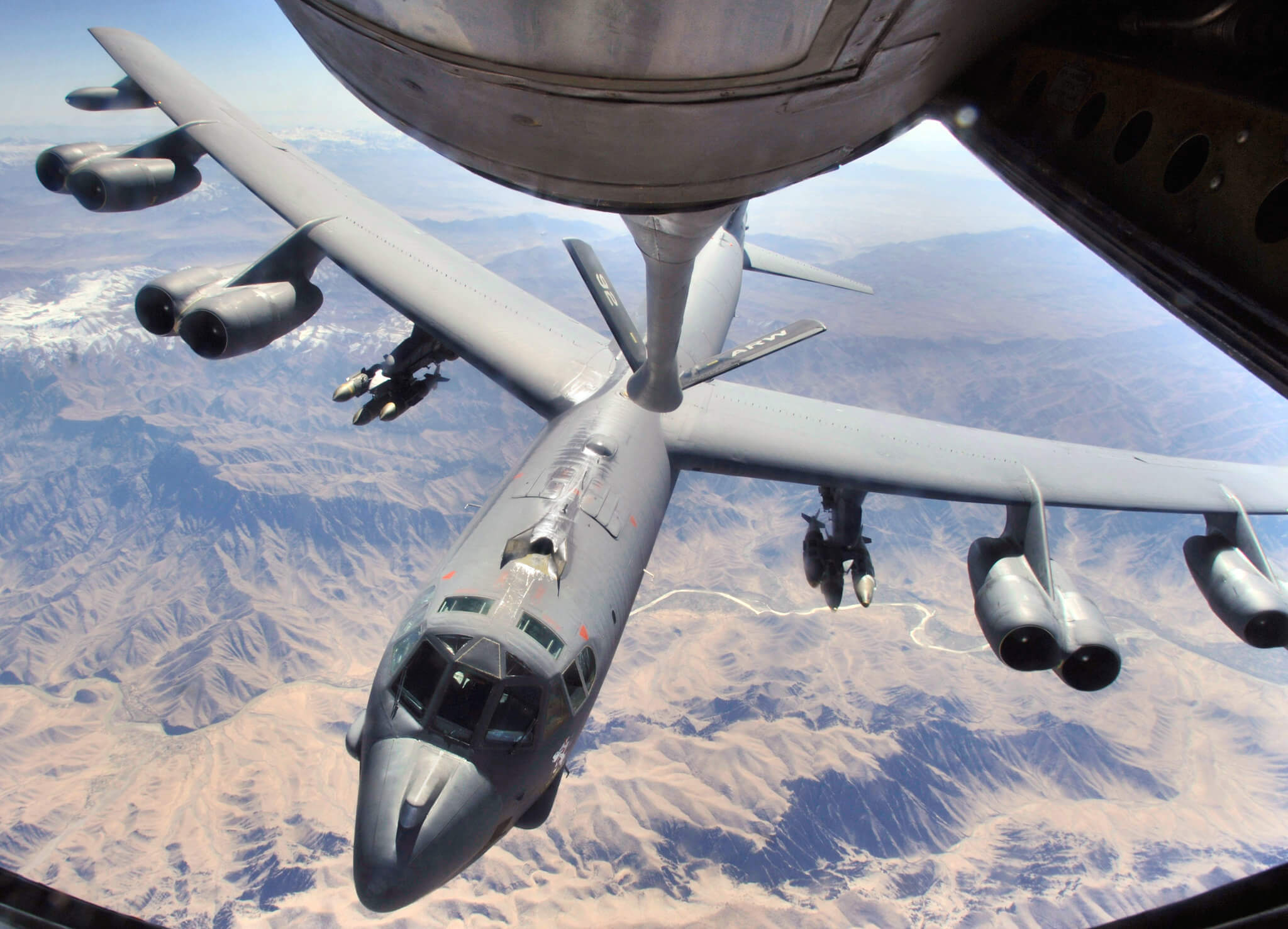 DeKlerk-An American B-52H Stratofortress bomber in a refueled position over Afghanistan in 2006. Lance Cheung-Flickr