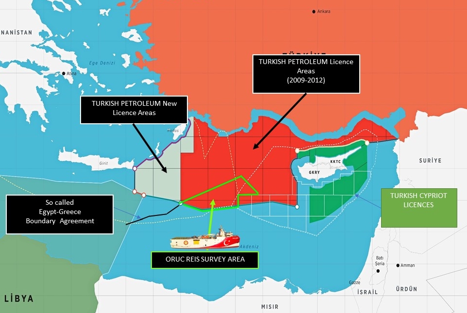 Dubbelboer-Figuur 1 - Overlappende claims in de oostelijke Middellandse Zee -  Bron Insight Turkey