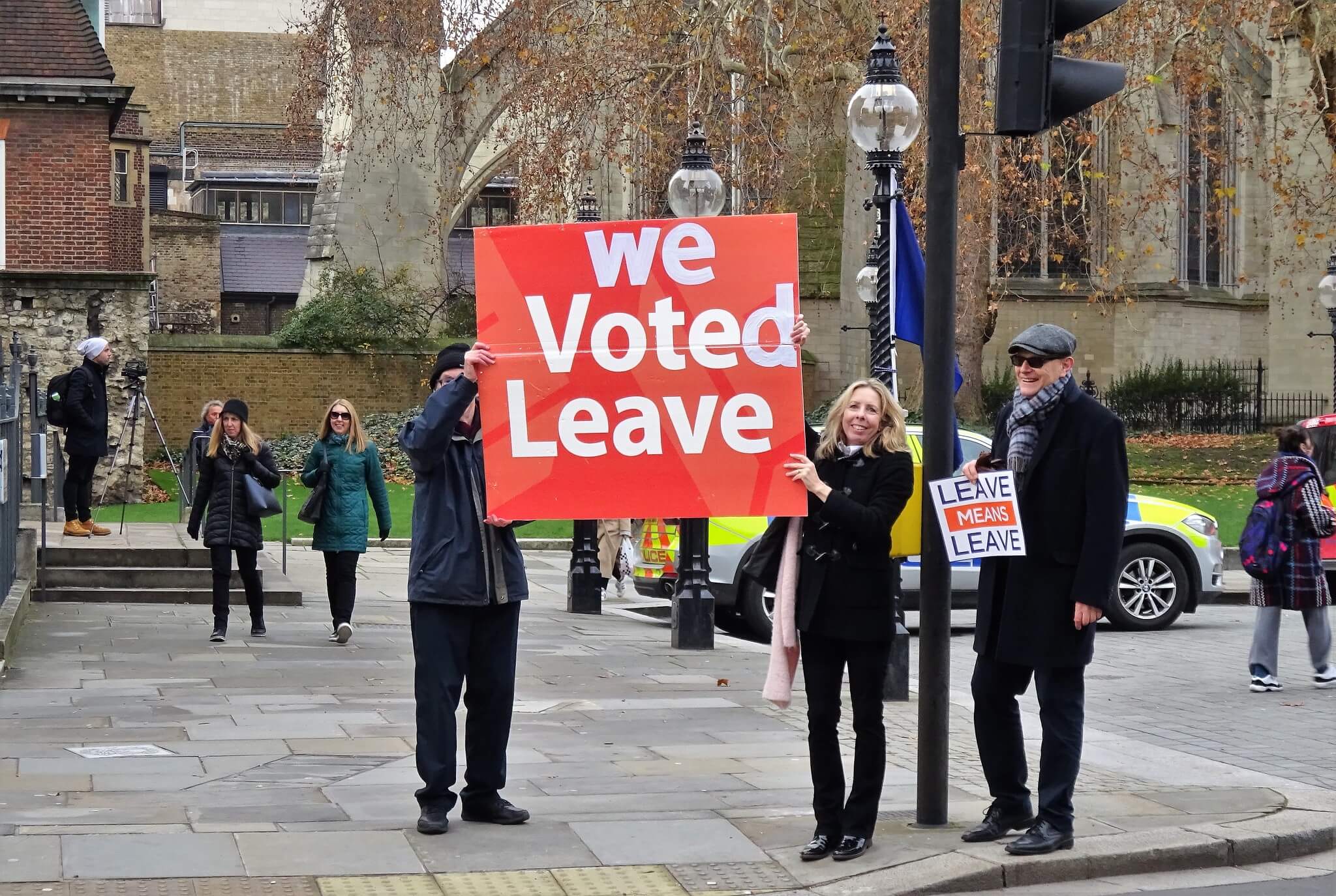 Pro-brexit demonstratie in het Verenigd Koninkrijk. ©Flickr/David Holt