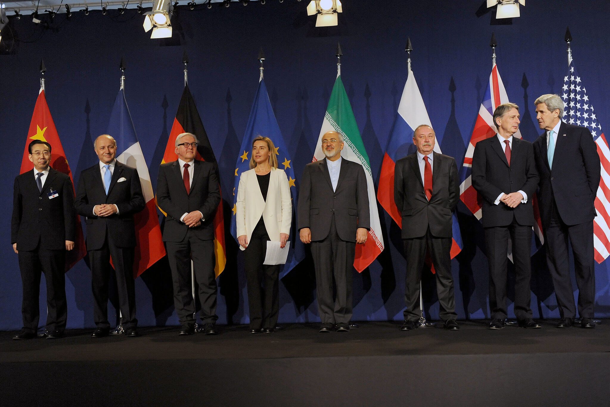 Erasto-Political leaders on April 2 2015 during the announcement of the JCPOA after negotiations in Lausanne. European External Action Service
