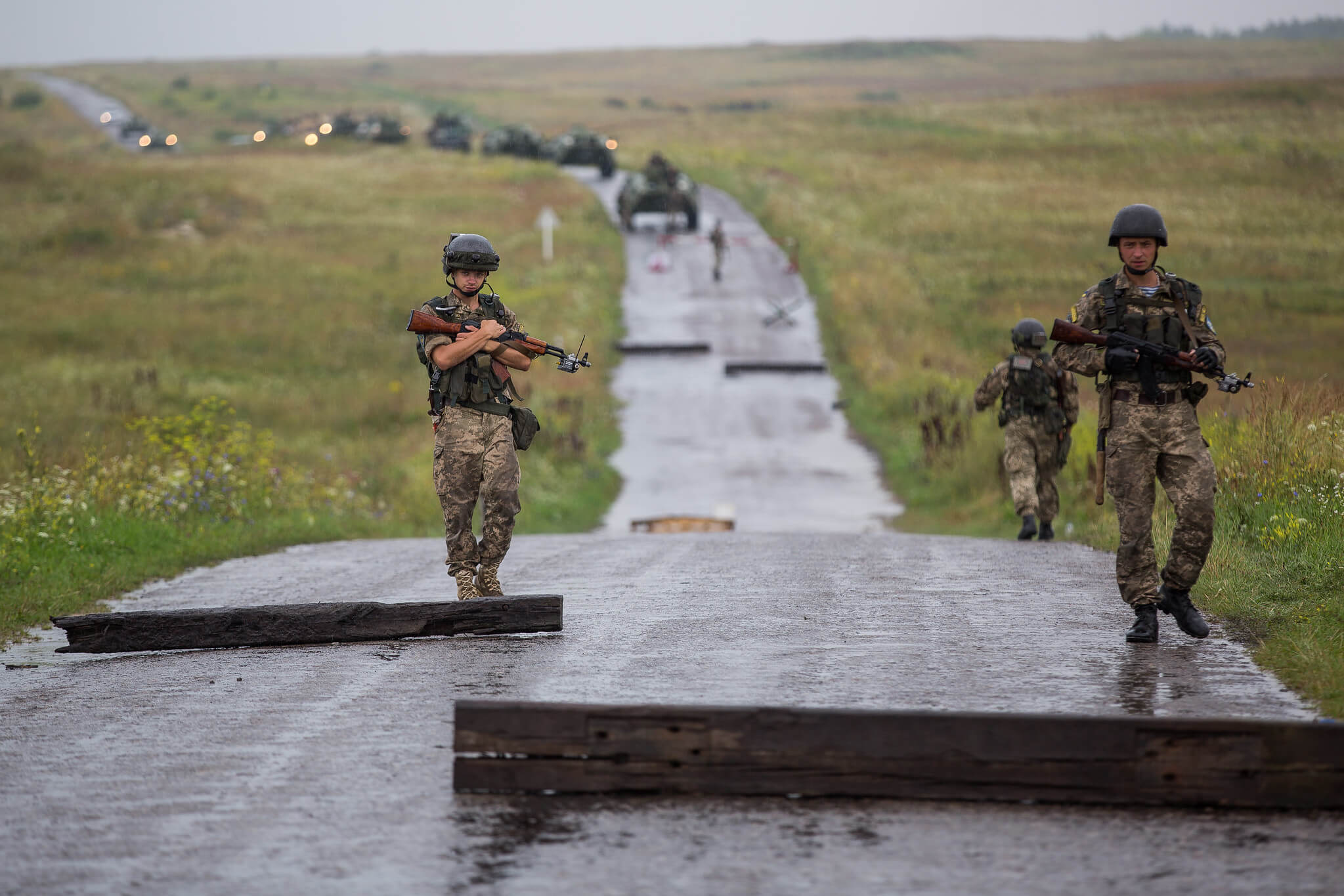 Gerrits - Oekraïnse militairen tijdens een NAVO-oefening in Oekraïne nabij de Poolse grens in 2015. NATO 