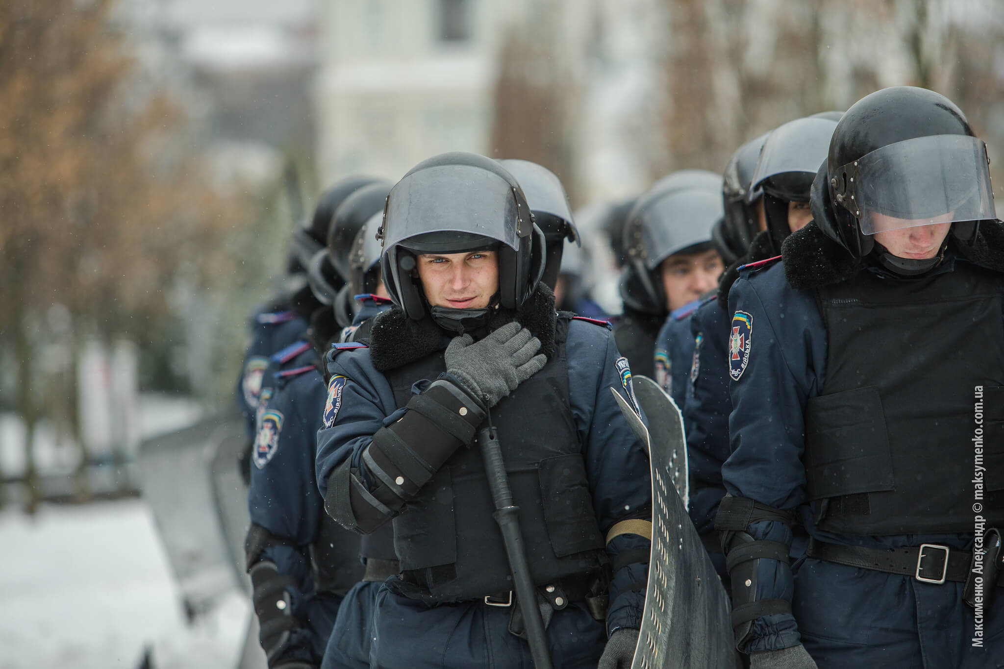 Oekrainse politie tijdens de protesten op het Maidanplein in Kiev, december 2013. Bron: Sasha Maksymenko / Flickr