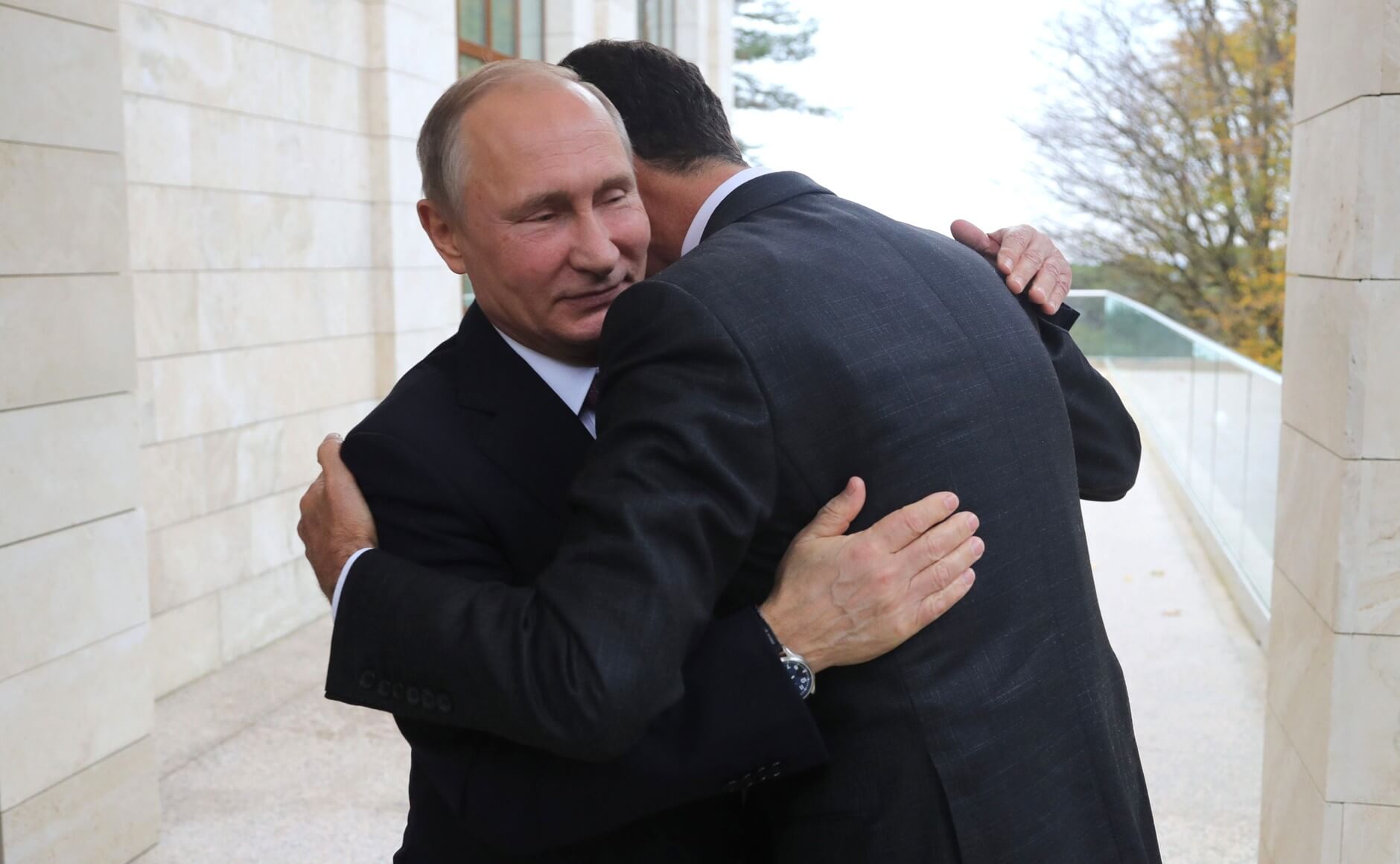 President Poetin met zijn ambtgenoot al-Assad in 2017.  