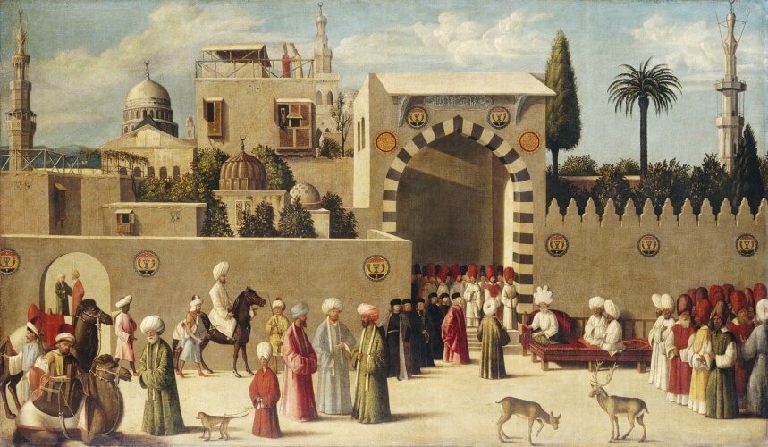 Oriëntalistisch schilderij uit 1511 van een Venetiaanse schilder, in het Louvre. © Wikicommons