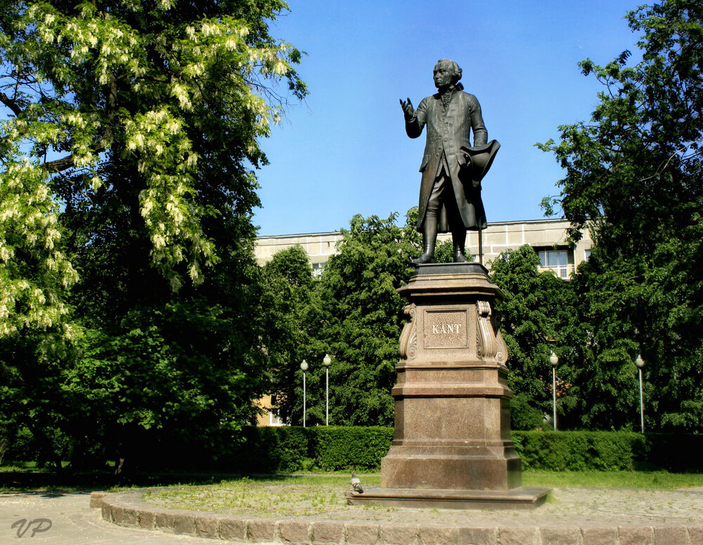 Een standbeeld van Immanuel Kant in Kaliningrad, Rusland. © Valdis Pilskalns / Wikicommons