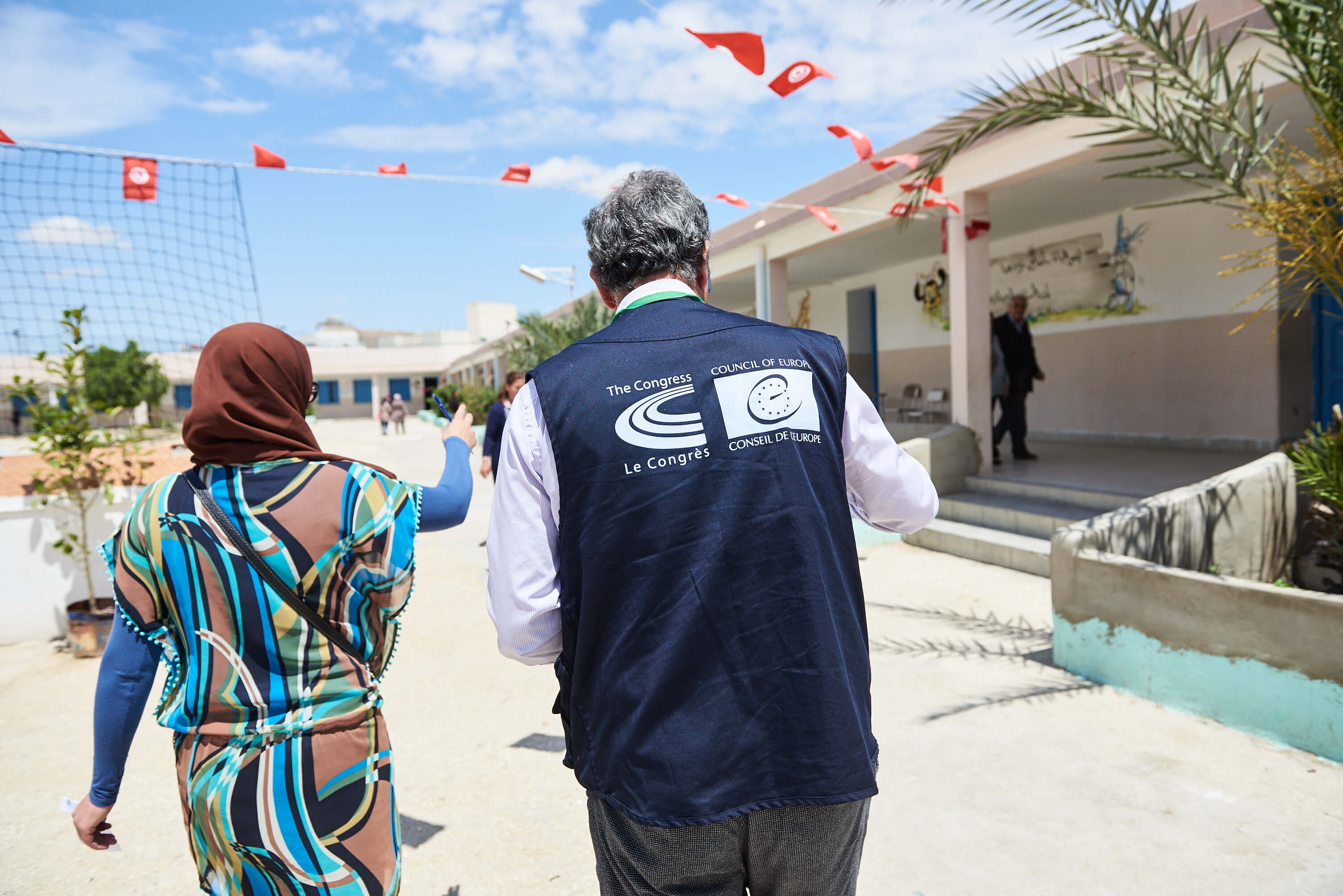 Observers from the Congress of Local and Regional Authorities in Tunisia during the municipal elections, 2018. © Congress of Local and Regional Authorities/Flickr