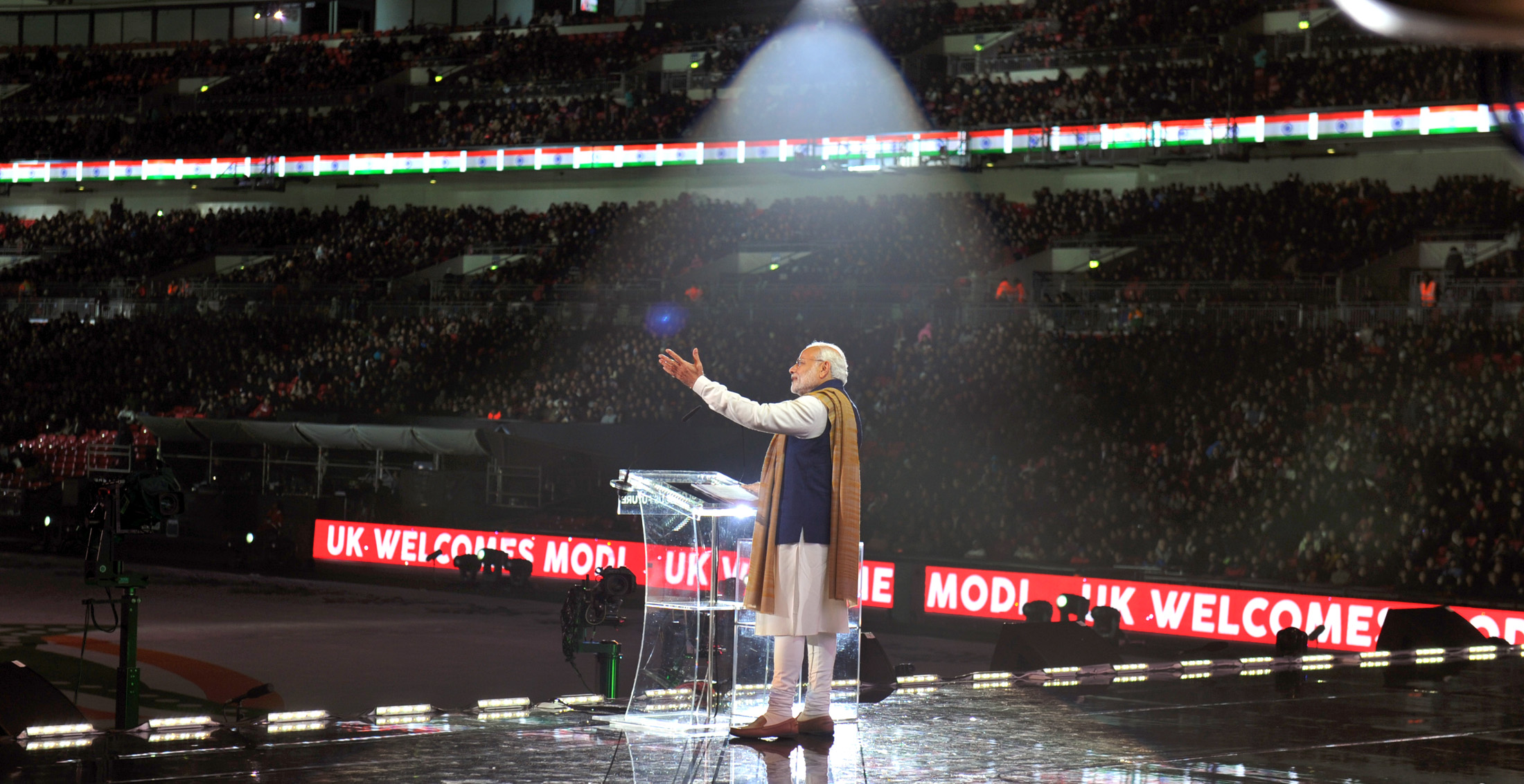De Indiase minister-president Narendra Modi op bezoek in het Verenigd Koninkrijk. © Narendra Modi/Flickr