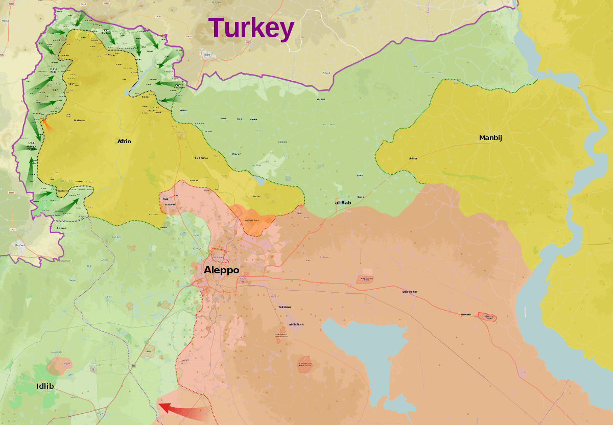 De Turkse Operatie Olijftak in Afrin