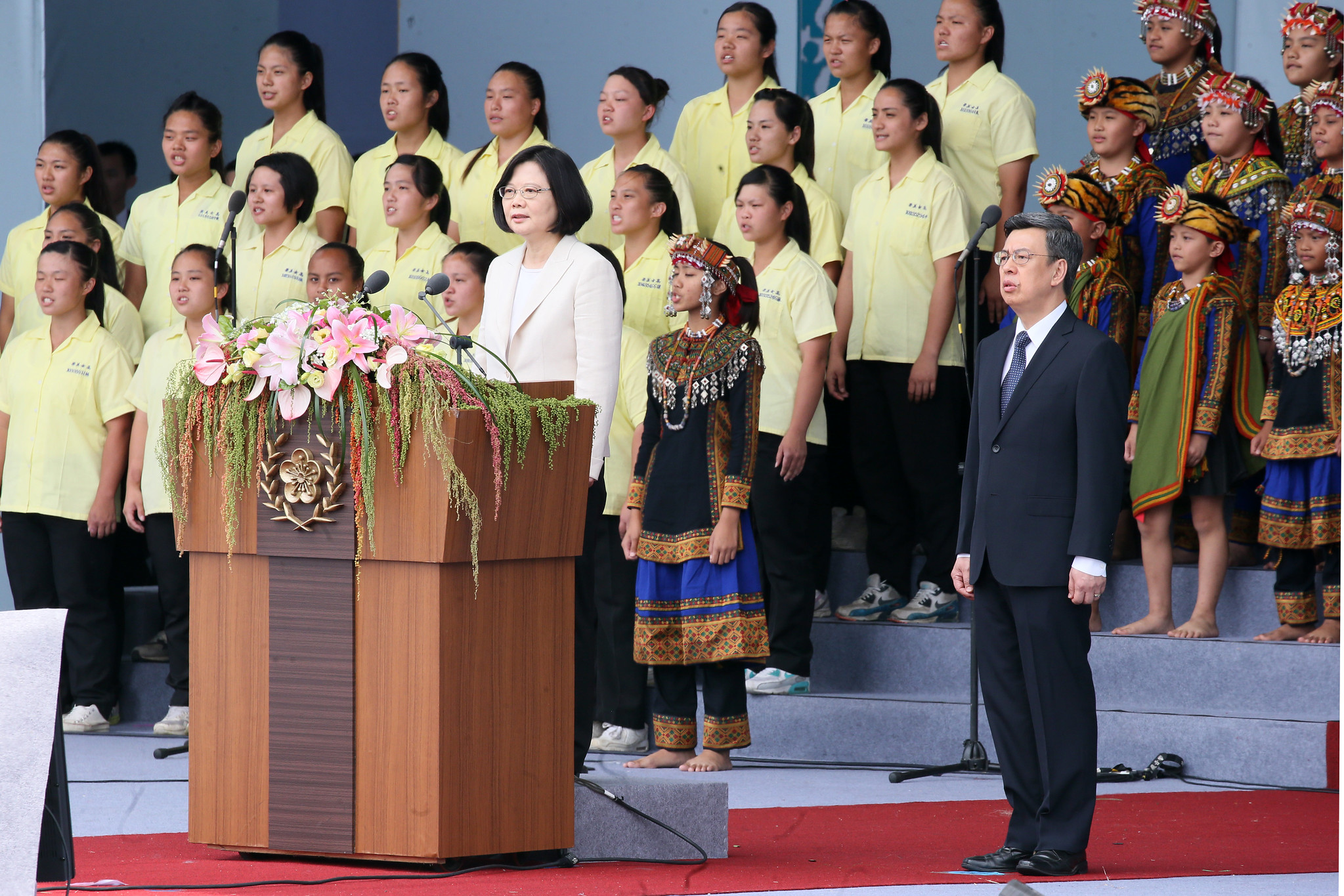 Taiwan’s 14th-term President Tsai Ing-wen and Vice President Chen Chien-jen attend the inaugural ceremony activities in 2016. © Office of the President, Republic of China (Taiwan) / Flickr
