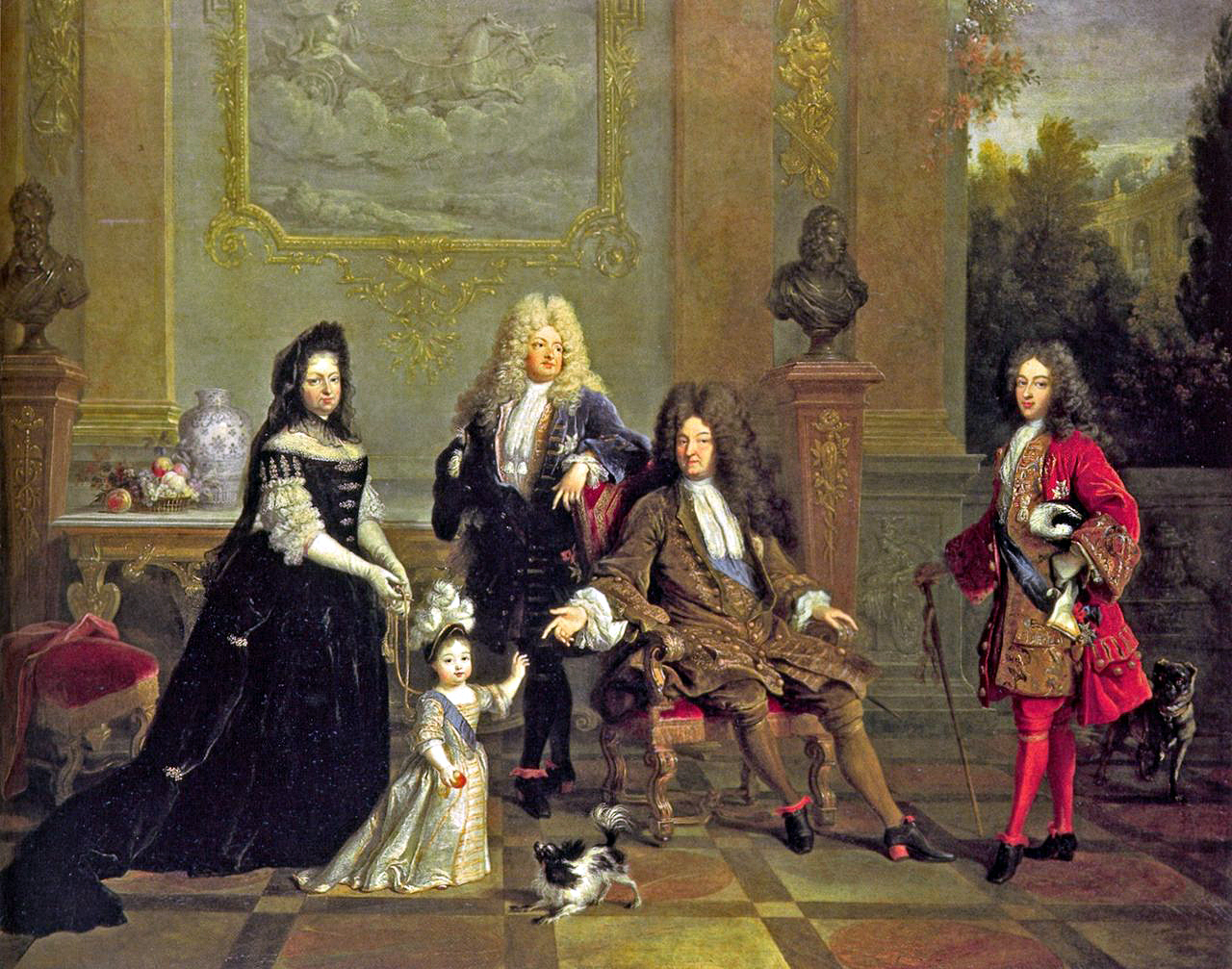 Lodewijk XIV en zijn familie in de periode 1715-1720. © Wikimedia Commons