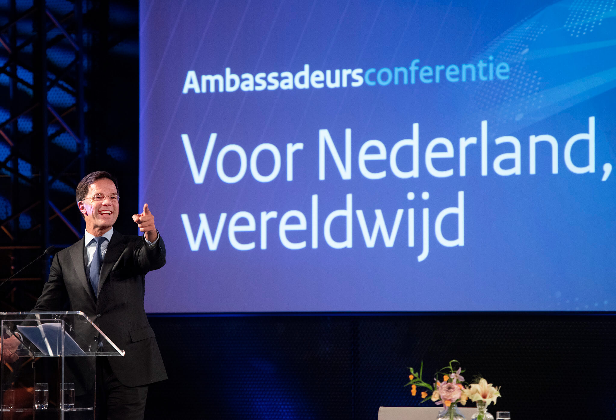 Mark Rutte in 2019 tijdens de jaarlijkse ambassadeursconferentie -  BZ - Kick Smeets