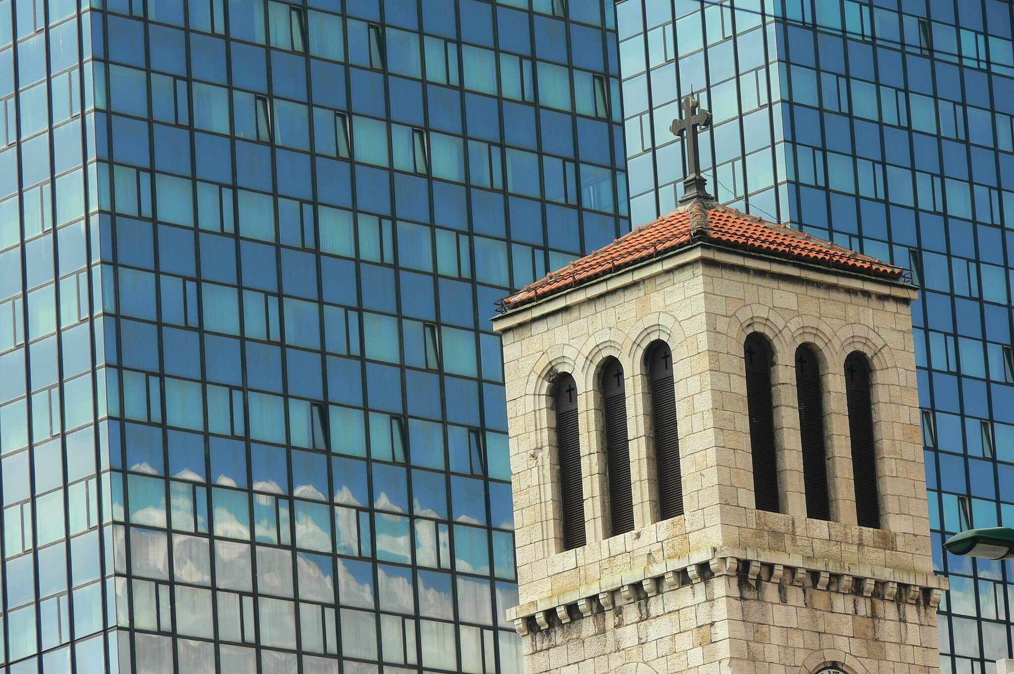 RamicLemstra-St. Joseph Church and Unitic buildings in Sarajevo, Bosnia & Hercegovina, 2011. Daniel Ševčík - Flickr