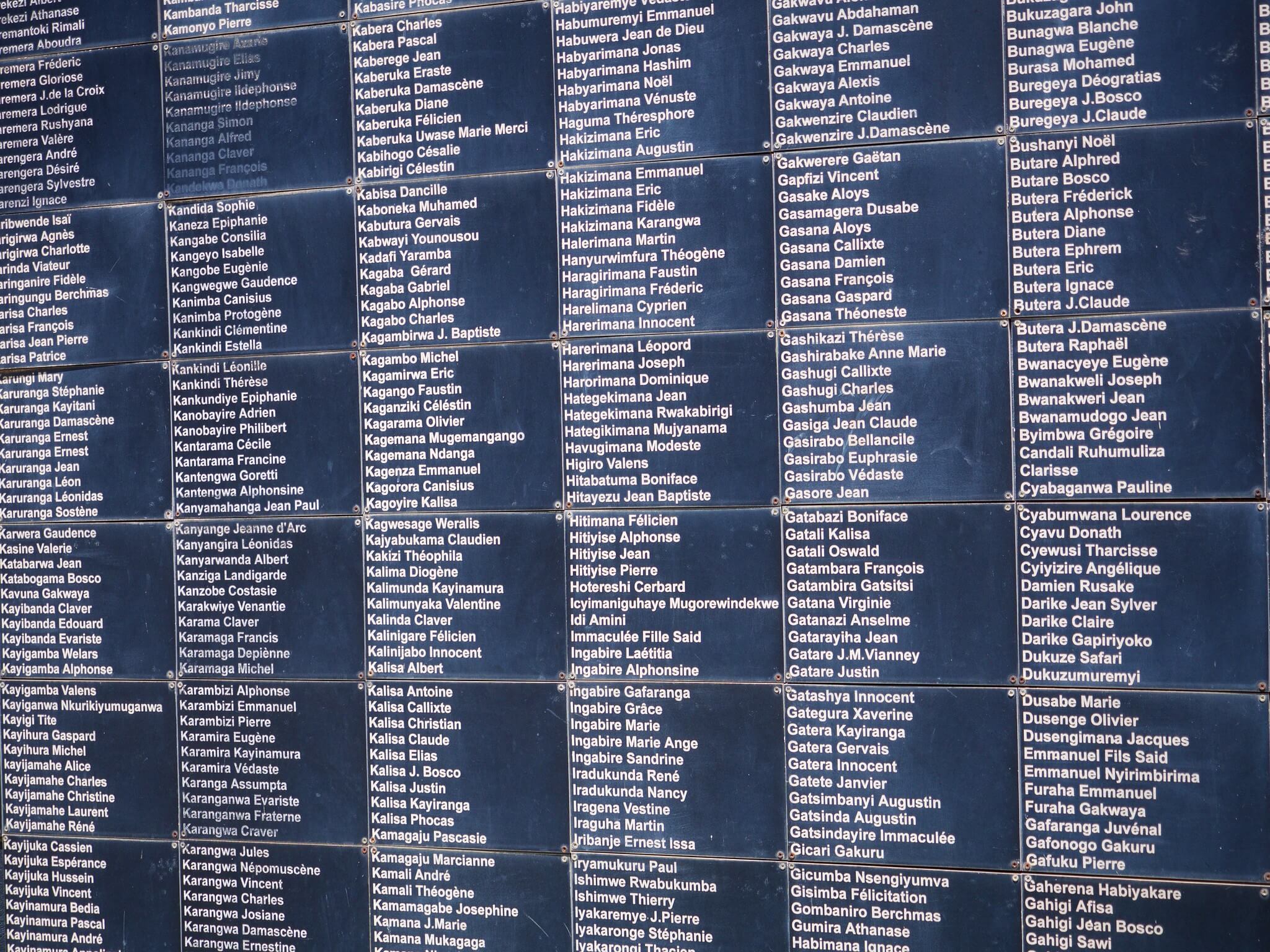 Kigali Genocide Memorial Wall of Names