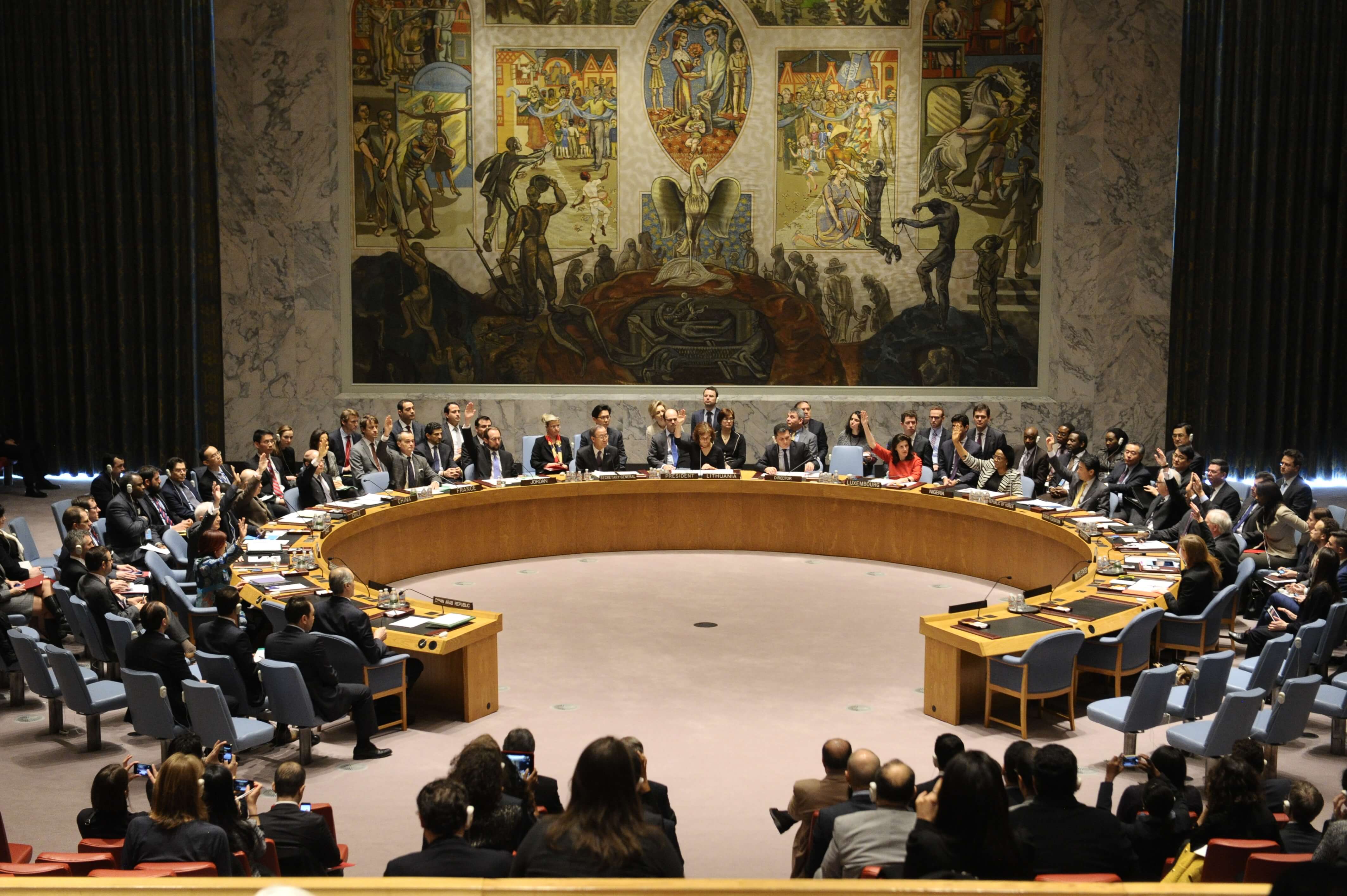Serry-The UN Security Council votes unanimously to increase humanitarian aid in Syria in February 2014. © UN Photo