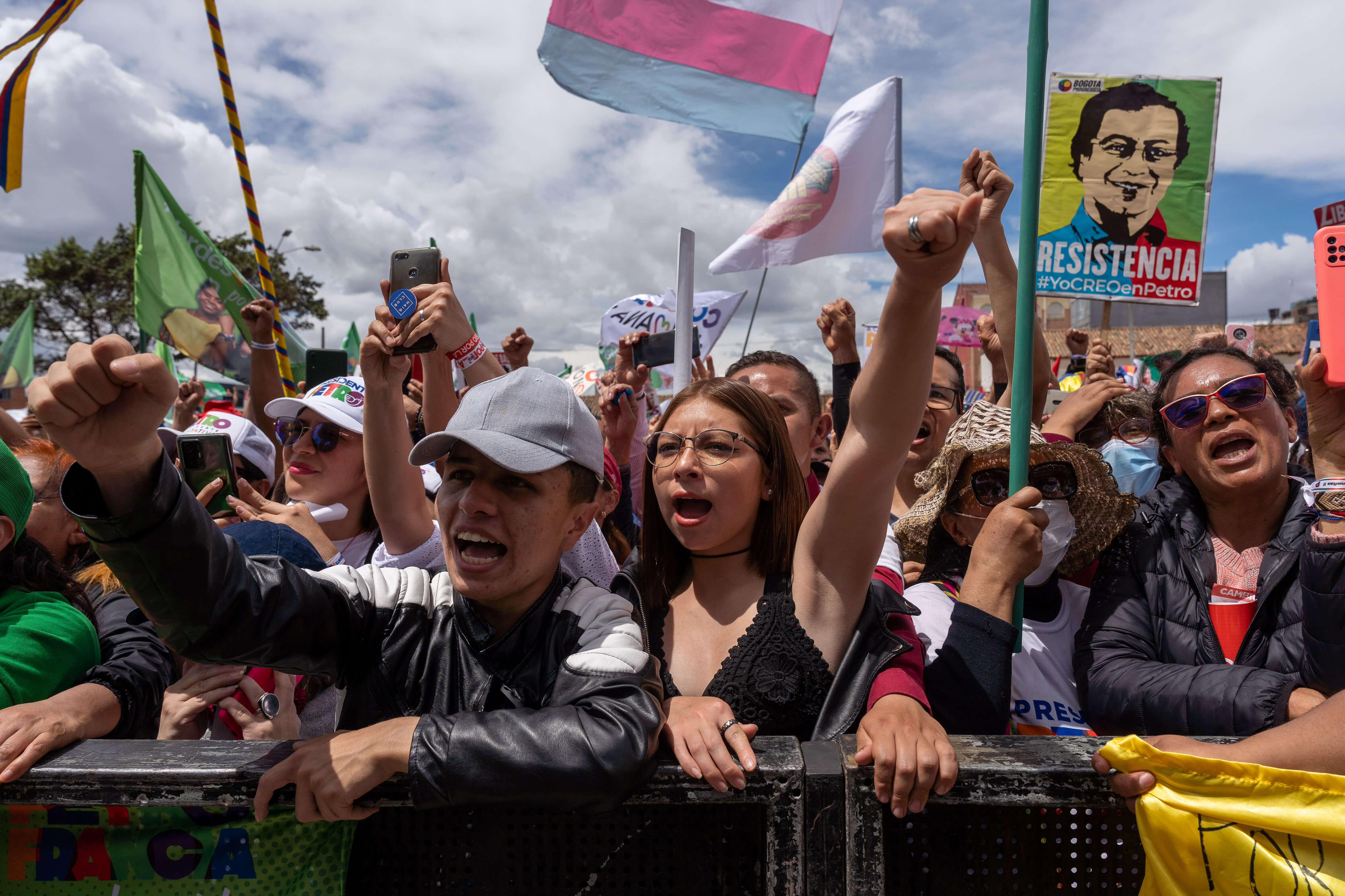Stoetman - Aanhangers van de Colombiaanse presidentskandidaat Gustavo Petro in de stad Soacha op 15 mei 2022. Reuters
