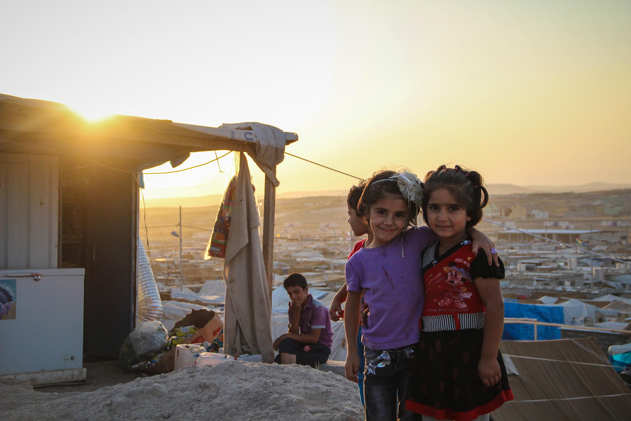 Streefkerk-Syrische vluchtelingen in het Iraakse vluchtelingenkamp Domiz in 2013. EU Civil Protection and Humanitarian Aid