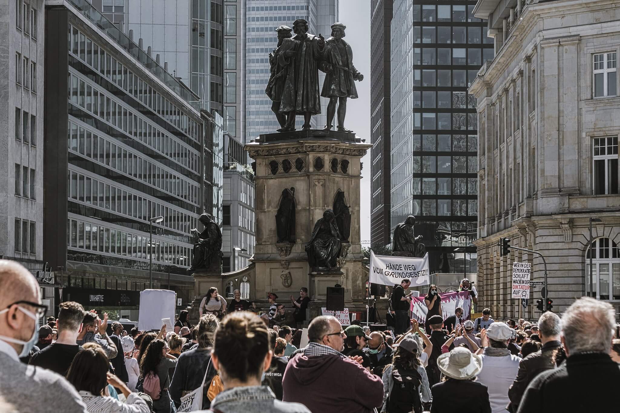 Thunder - Protest against corona measures in Frankfurt, Germany in May 2020. 7CO - Flickr