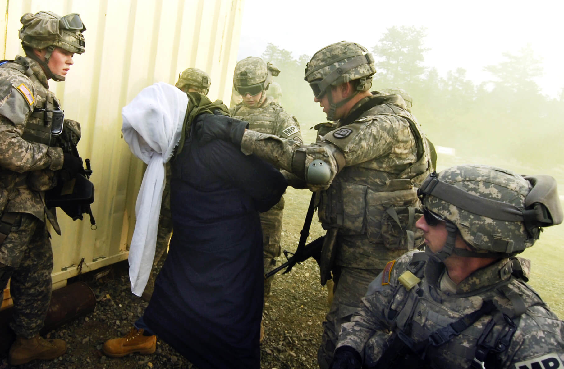 Amerikaanse militairen tijdens een oefening in New Jersey