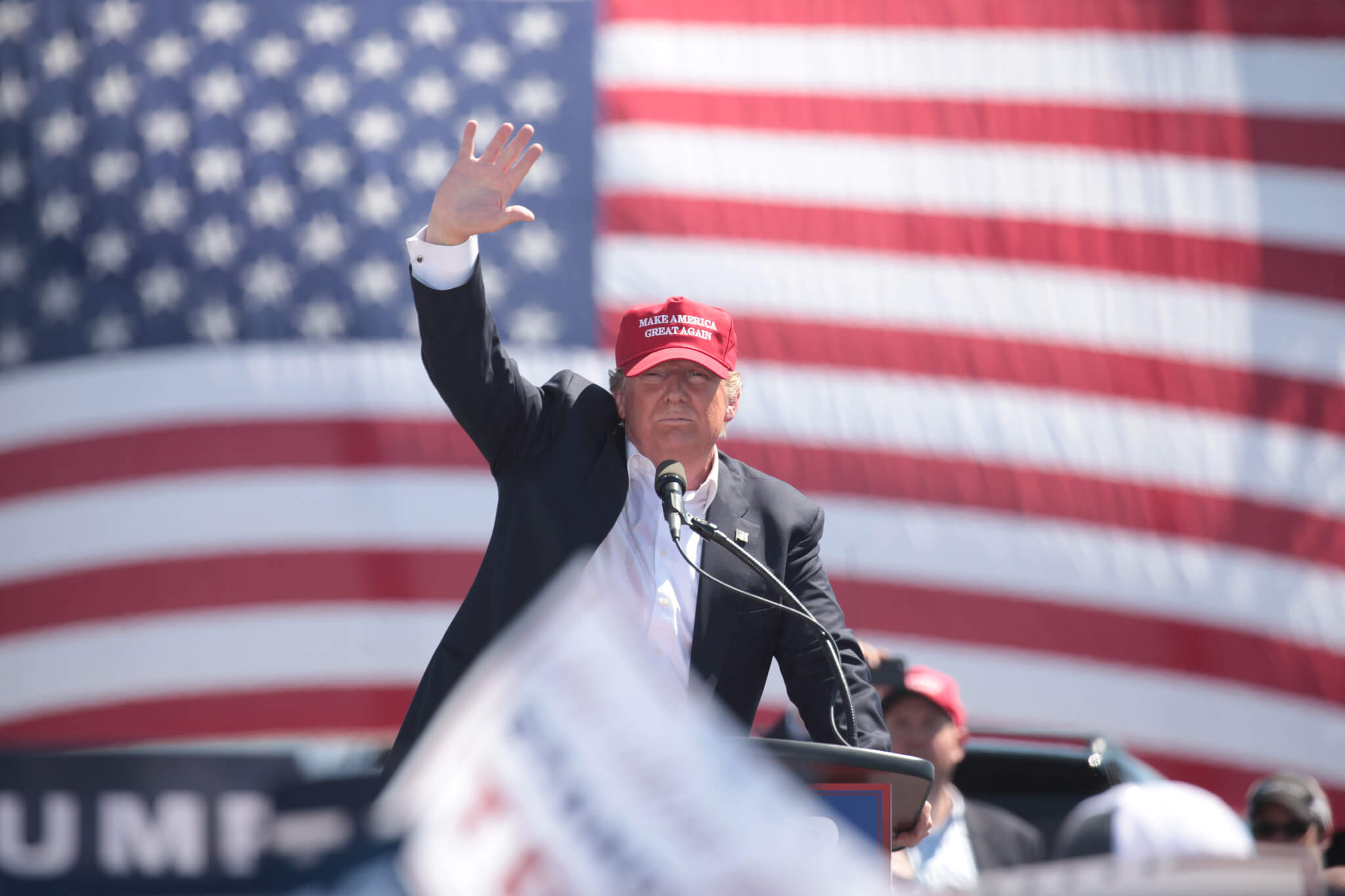 Trump tijdens zijn campagne in Fountain Hills, Arizona. © Gage Skidmore / Flickr