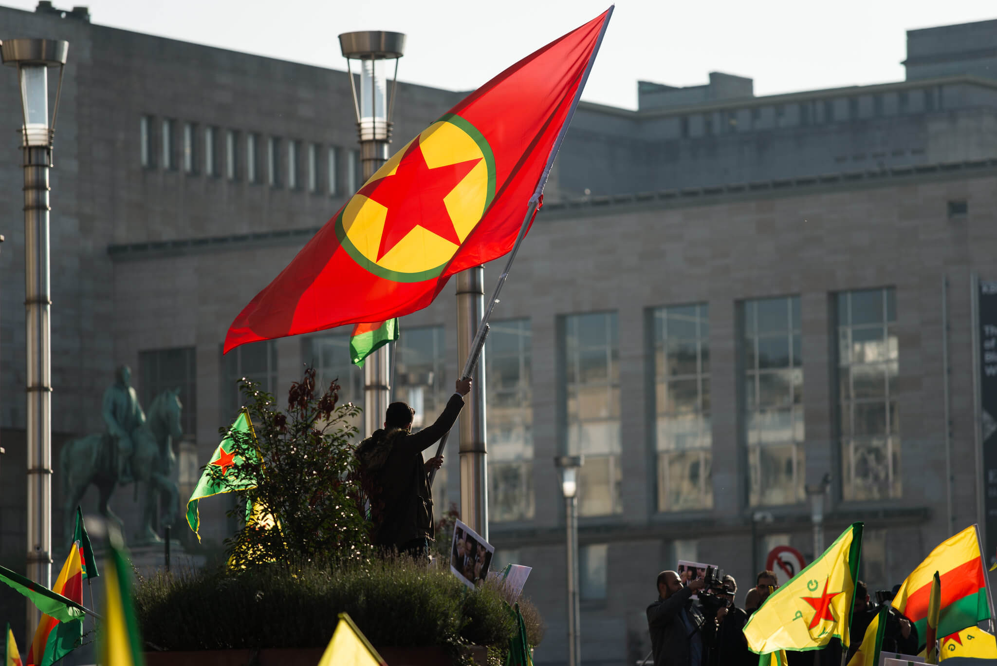 Kurdish protests in Brussels in October 2019. © Jan Maximilian Gerlach-Flickr