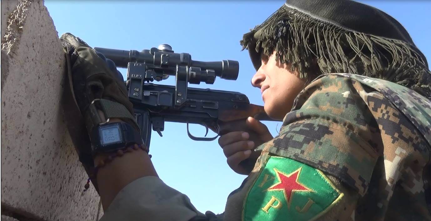 Koerdische YPG-strijder. 