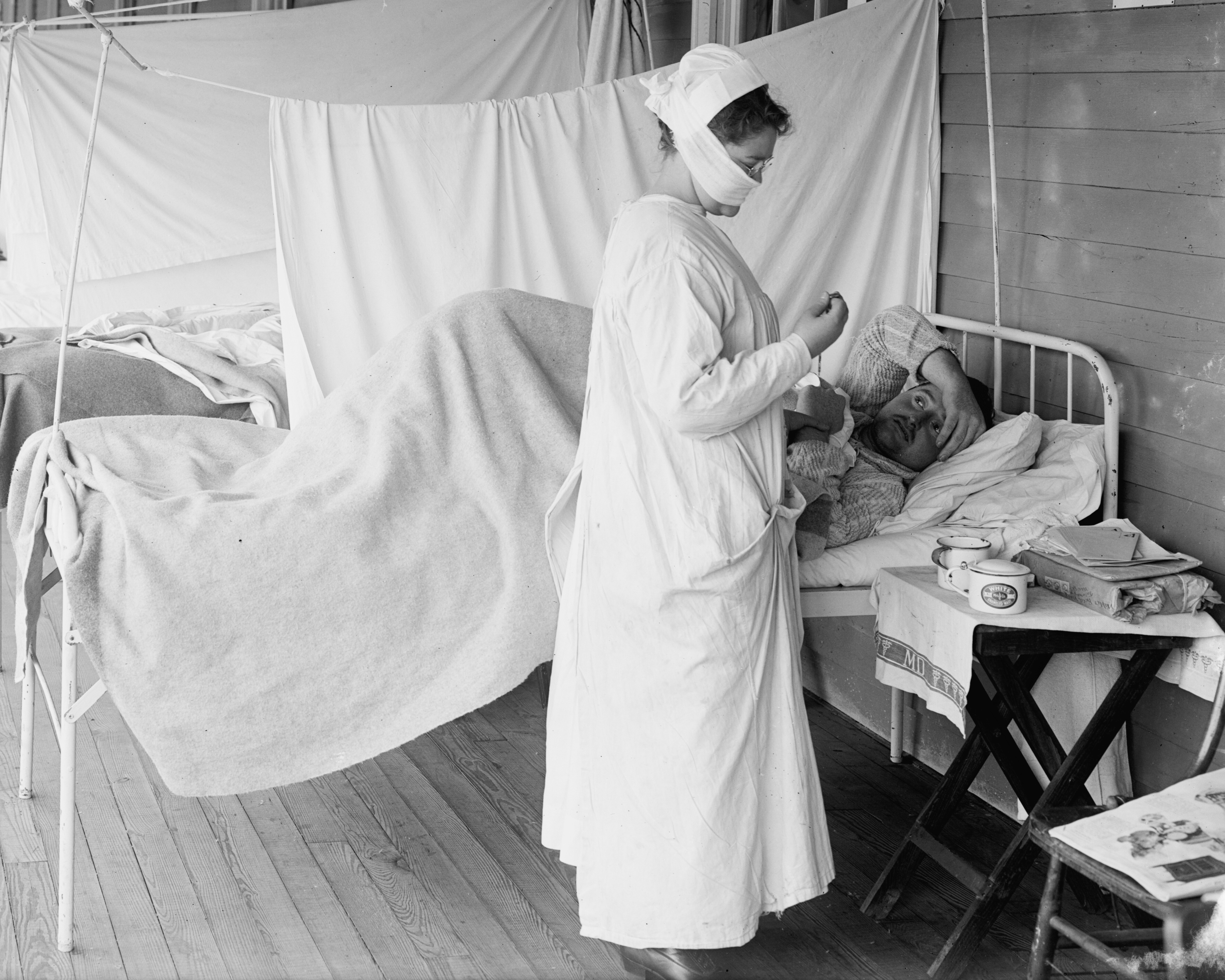 Wijdeven-Amerikaanse verpleegkundige in Washington, 1918. Wikicommons 